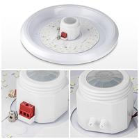 LED Plafondlamp - Bewegingssensor & Schemerschalelaar - Rond - Ø29 cm - 12 watt - 1160 Lumen - 4000K neutraal wit - Wit - IP20 voor binnen - thumbnail