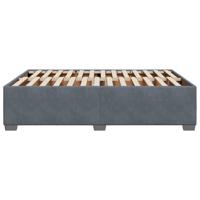 Bedframe zonder matras 140x200 cm fluweel donkergrijs - thumbnail