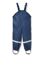 Playshoes regenbroek bretels katoen gevoerd Uni Marine-140 - thumbnail