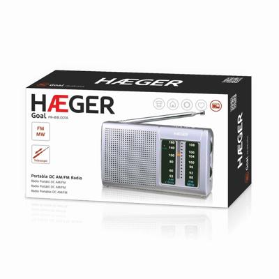 AM-/FM-radio Haeger PR-BIB.001A Grijs