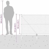 VidaXL Afrasteringspaal groen 10 x 1 m (60 x 60 mm gaas) staal en pvc - thumbnail