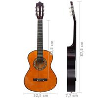VidaXL Gitaar klassiek beginner kinderen 1/2 34" lindenhout - thumbnail