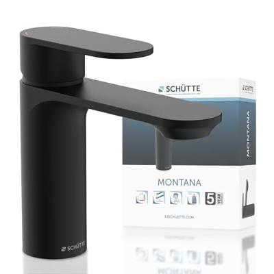 Schutte MONTANA wastafelmengkraan |Zwart Mat - 32316