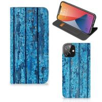 iPhone 12 | iPhone 12 Pro Book | Wallet Case | Wood Blue - thumbnail
