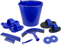 Poetsset van 10 items in emmer marineblauw - thumbnail