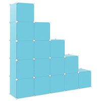 VidaXL Kinderopbergmeubel met 15 vakken polypropeen blauw - thumbnail