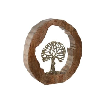 Decoratieve figuren Home ESPRIT Gouden Natuurlijk Boomstructuur Koloniaal 28 x 5 x 28 cm