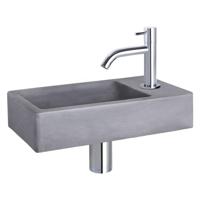 Differnz Differnz Force fonteinset beton donkergrijs - kraan gebogen chroom - thumbnail