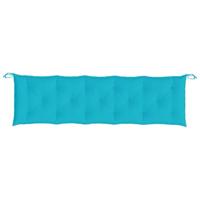 Bankkussens 2 st 180x50x7 cm stof turquoise - thumbnail