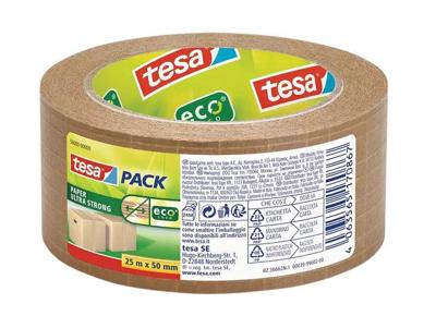 Verpakkingstape tesa 56000 eco papier 50mmx25m | 36 stuks