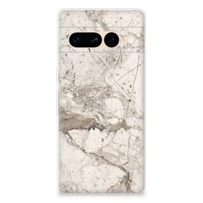 Google Pixel 7 Pro | TPU | Siliconen hoesje | Marmer Beige