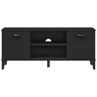 Schoenenbank VIKEN 106x35x45 cm bewerkt hout zwart