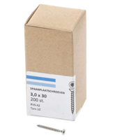 Hoenderdaal Spaanplaatschroef Rvs-A2 Platkop voldraad Torx TX10 3.0X30 | 200 stuks - 0206.30.13203 - thumbnail