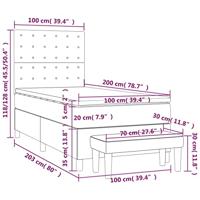 Boxspring met matras fluweel donkergroen 100x200 cm - thumbnail