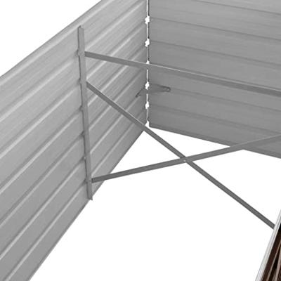 VidaXL Plantenbak verhoogd 320x80x45 cm gegalvaniseerd staal bruin VidaXL Plantenbak verhoogd 320x80x45 cm gegalvaniseerd staal bruin