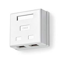 Nedis Netwerk Wanddoos | 2 poort(en) | STP CAT6 | Female | Wit | 1 stuks - CCGP89130WT CCGP89130WT - thumbnail
