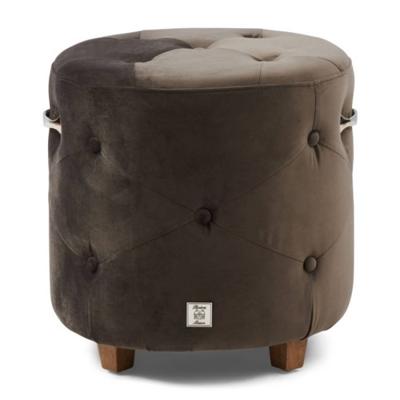 Rivièra Maison Poef 'Bowery' Velvet III, kleur Anthracite