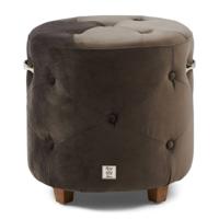 Rivièra Maison Poef 'Bowery' Velvet III, kleur Anthracite - thumbnail
