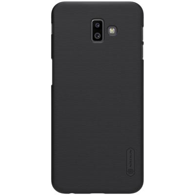 NILLKIN Frosted concaaf-convexe textuur PC Case voor Galaxy J6+(Black)