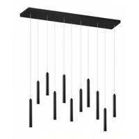 Trio Led hanglampTubular 115cm 11-lichts zwart - 321611132 - thumbnail
