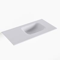 MONDIAZ LEX Cale solid surface inleg wastafel voor toiletmeubel 60cm. Positie wasbak rechts - thumbnail