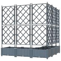VidaXL Tuin bloempot 5 pcs licht grijs 120 x 120 x 125,5 cm staal - thumbnail