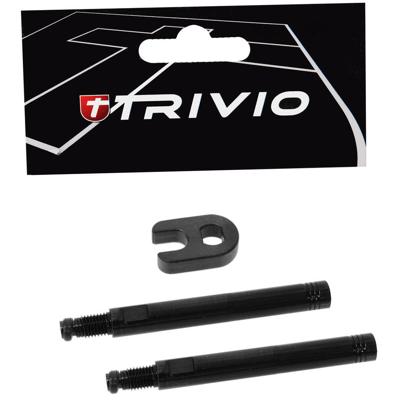 Trivio - ventielverlenger set zwart 50mm inclusief gereedschap