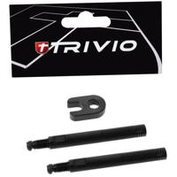 Trivio - ventielverlenger set zwart 50mm inclusief gereedschap - thumbnail