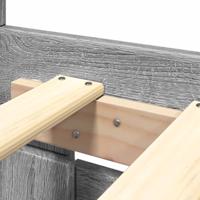 Bedframe met hoofdeinde bewerkt hout grijs sonoma 200x200 cm - thumbnail