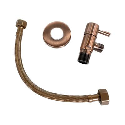 Hoekstopkraan BWS Brondby met Flexslang Geborsteld Brons