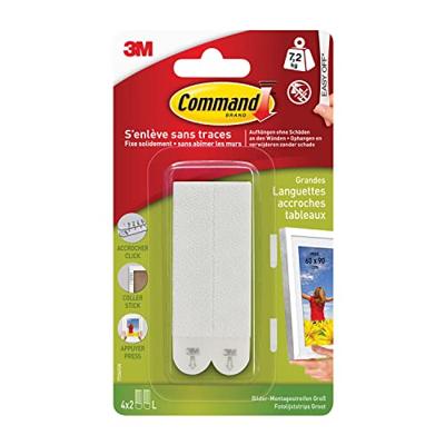 Command fotolijststrip, large, draagvermogen 7,2 kg, wit, blister van 8 stuks Command fotolijststrip, large, draagvermogen 7,2 kg, wit, blister van 8 stuks