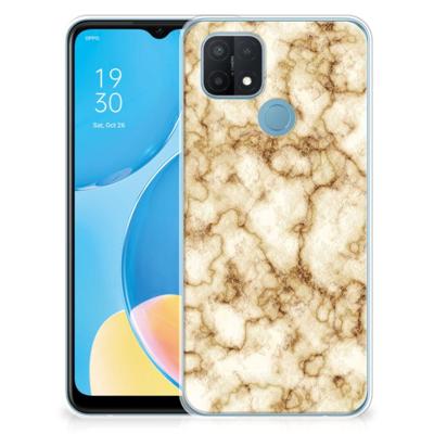 OPPO A15 | TPU | Siliconen hoesje | Marmer Goud