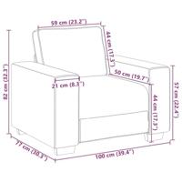 Fauteuil 60 cm fluweel zwart - thumbnail