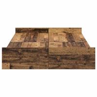 Opbergbedframe met lade Oud hout 120 x 200 cm Bewerkt hout - thumbnail
