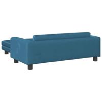 Hondenmand met verlengstuk 100x50x30 cm fluweel blauw - thumbnail