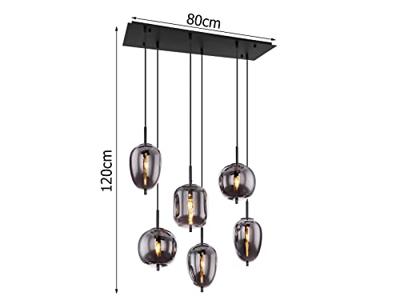 Globo Design hanglampBlacky zwart - 15345-6