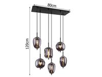 Globo Design hanglampBlacky zwart - 15345-6 - thumbnail