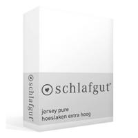 Schlafgut Schlafgut Pure Jersey Boxspring Hoeslaken M - 120x200 - 130x220 101 Full-White - thumbnail