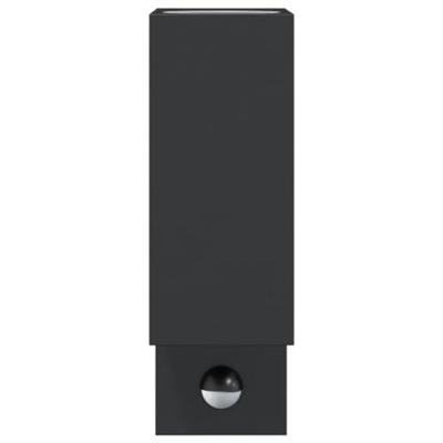 VidaXL Buitenwandlamp met sensor gegoten aluminium zwart