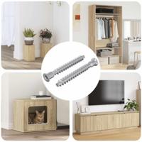 VidaXL Bevestigingsschroeven 2 pcs zilver ø7 x 58 mm metaal - thumbnail