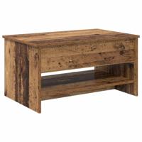 Salontafel Oud Hout 80 x 50,5 x 41,5 cm Bewerkt hout - thumbnail
