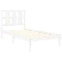 Bedframe massief hout wit 120x190 cm - thumbnail