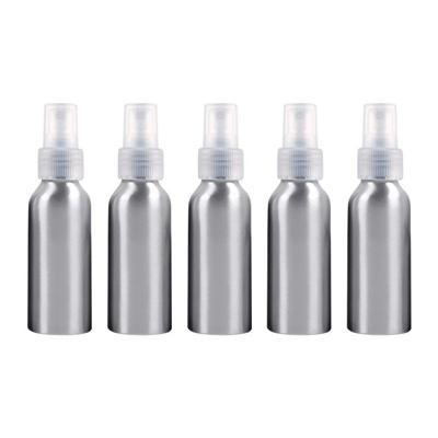 5 stuks hervulbare glas fijne mist verstuivers aluminium fles 100ml (transparant)