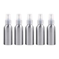 5 stuks hervulbare glas fijne mist verstuivers aluminium fles 100ml (transparant) - thumbnail