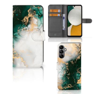 Bookcase voor Samsung Galaxy A34 Marmer Groen Bookcase voor Samsung Galaxy A34 Marmer Groen
