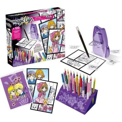 Magic Lign - LANSAY - Repro Manga Chibi Box - 100 illustraties - Vanaf 7 jaar