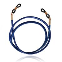 LGT Jewels Donkerblauw PU Leren Koord voor Zonnebril of Leesbril - thumbnail