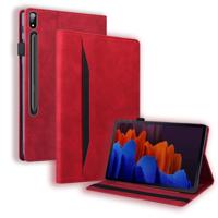 Luxe stand flip sleepcover hoes - Samsung Galaxy Tab S7 Plus / S8 Plus - Rood - thumbnail