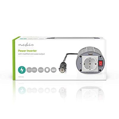 Stroomomvormer Gemodificeerde Sinusgolf | 24 V DC - 230 V AC | 150 W | 1x Schuko / 1x USB-Uitgang