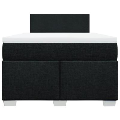 Boxspring met matras stof zwart 140x190 cm